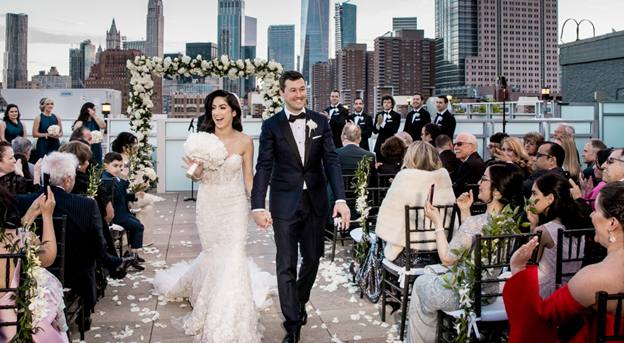 A rooftop wedding at Tribeca Rooftop + 360° in NYC